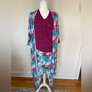 Posh Peanut pajama set with robe.